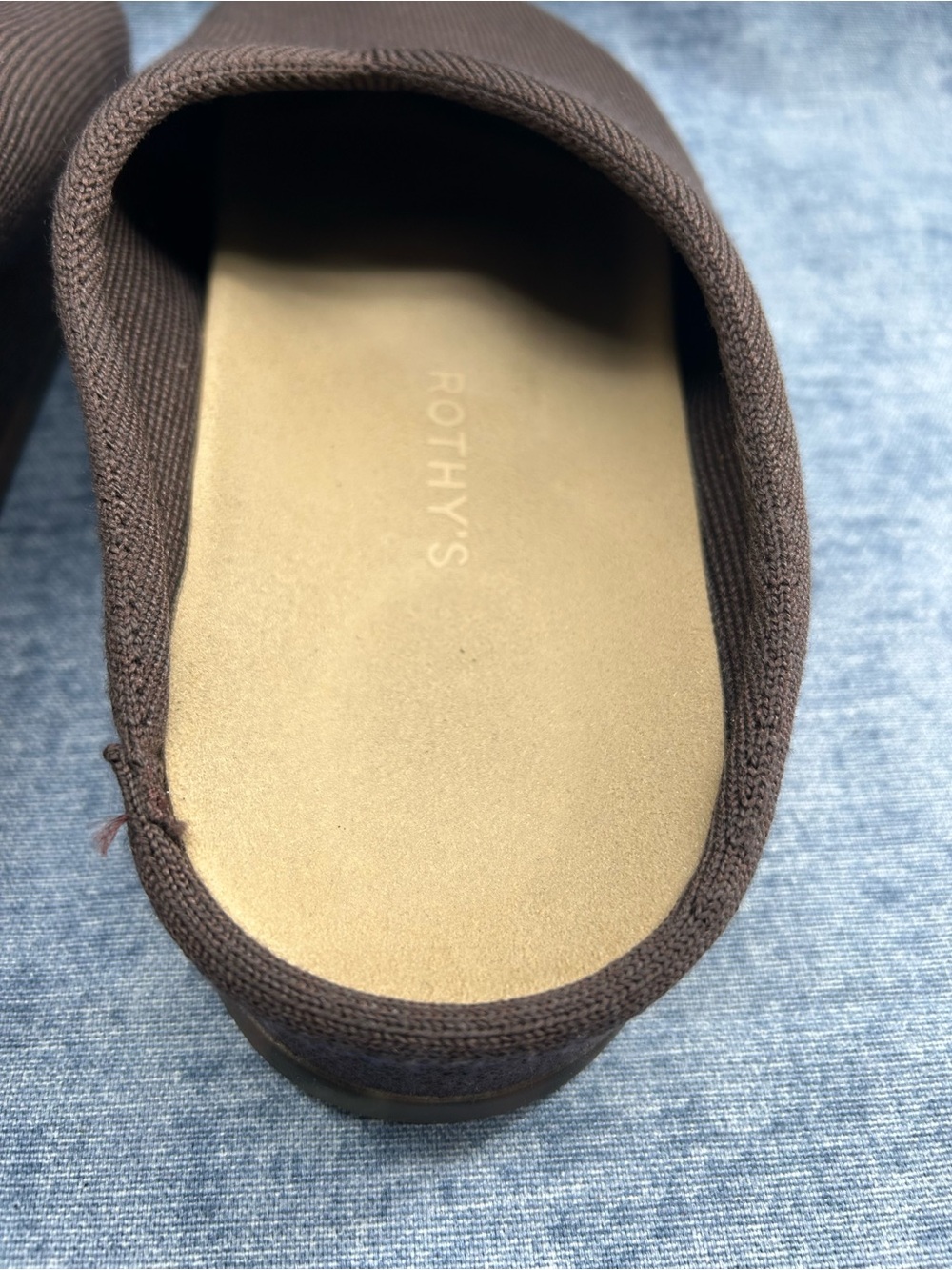 Rothy’s the casual clog mules comfort shoes minimalist knit Sz 11 chestnut - Picture 9 of 11
